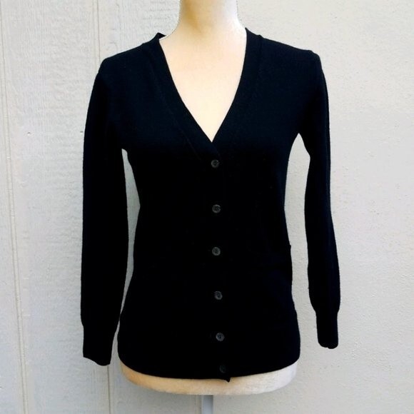 Trina Turk black merino wool cardigan - Picture 1 of 5